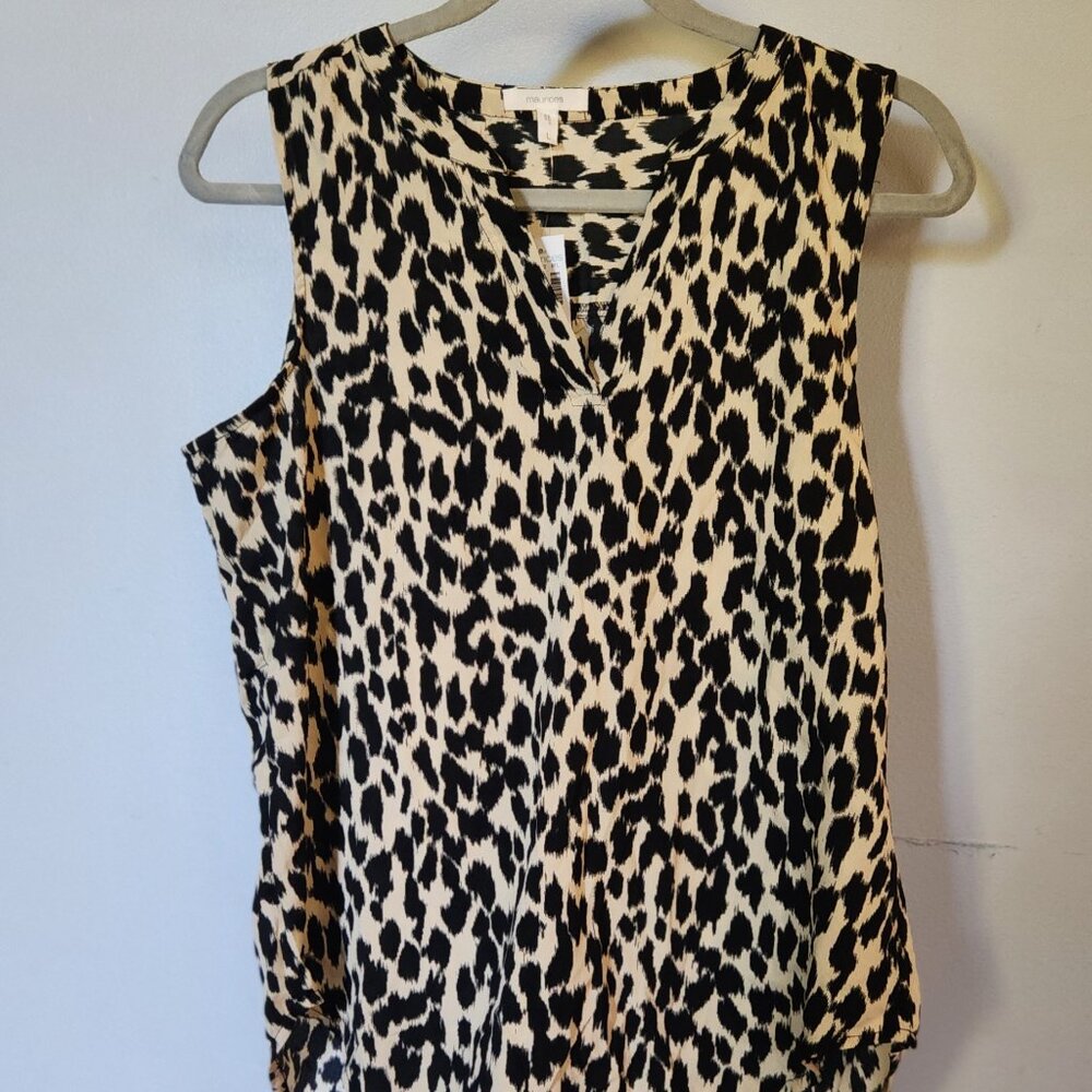 Maurice's Leopard Print Lightweight Top NWT - Women's Large - Picture 3 of 5